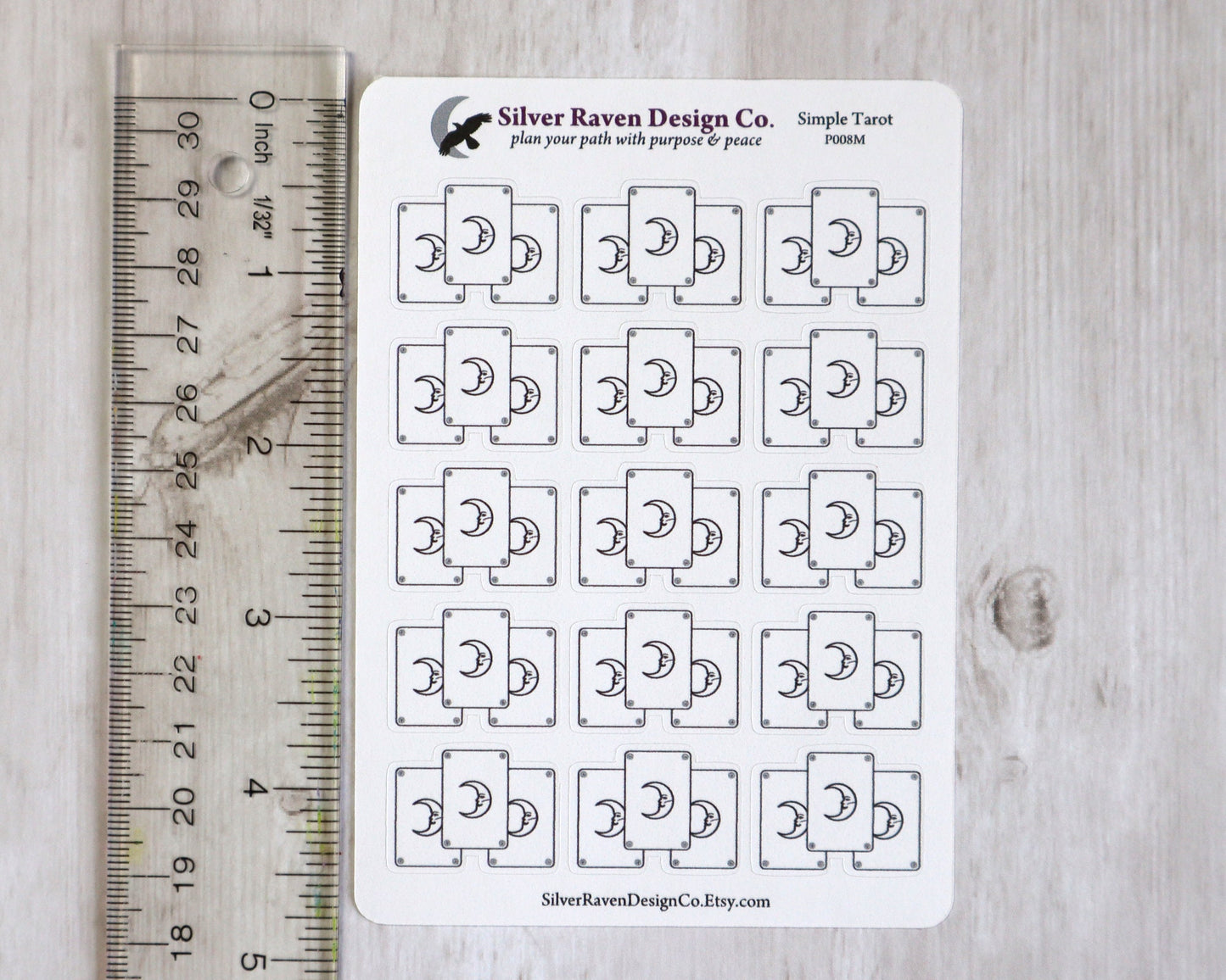 Tarot card stickers for Pagan and Witchcraft planners & grimoires