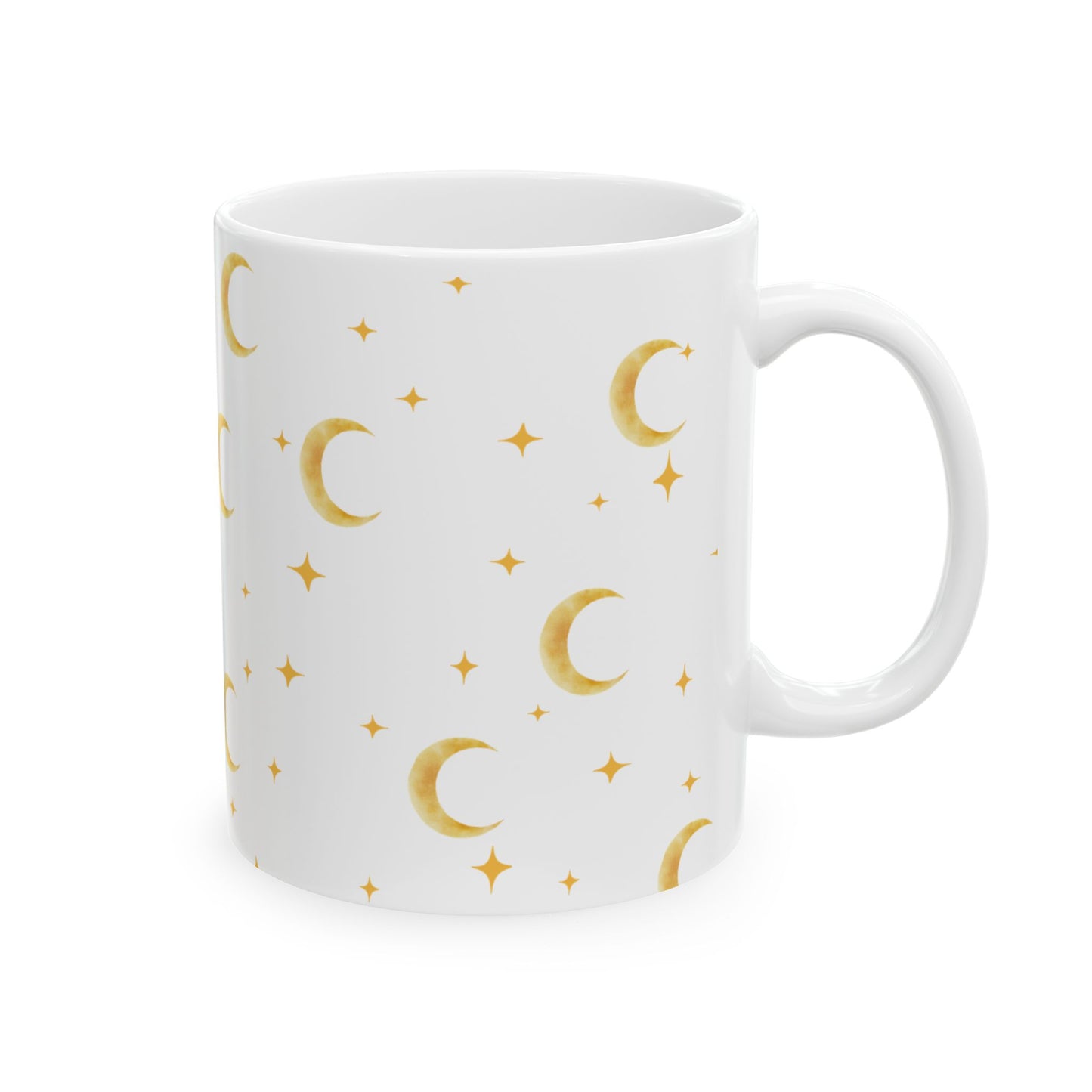 Gold moons and stars Ceramic Mug, (11oz, 15oz)