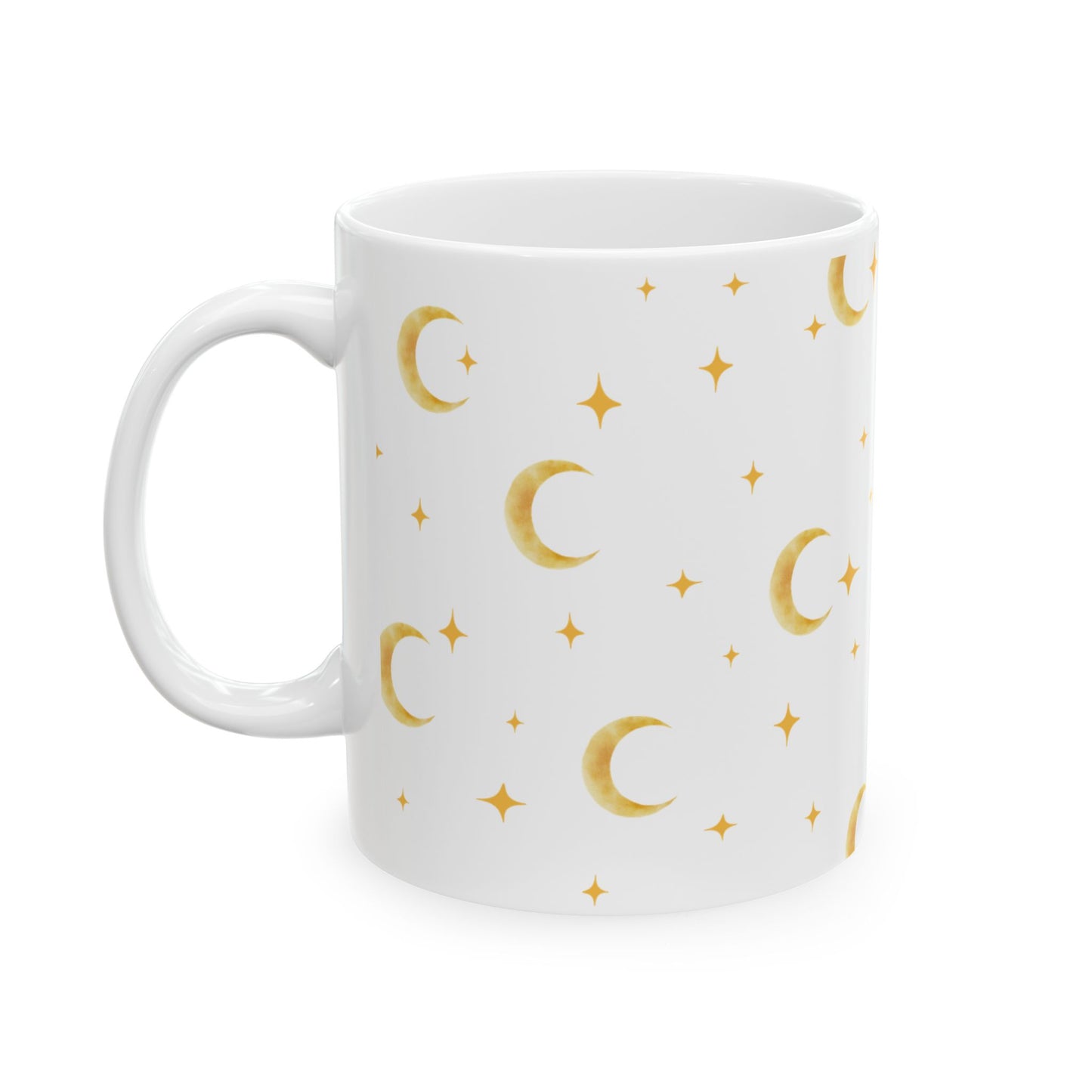 Gold moons and stars Ceramic Mug, (11oz, 15oz)